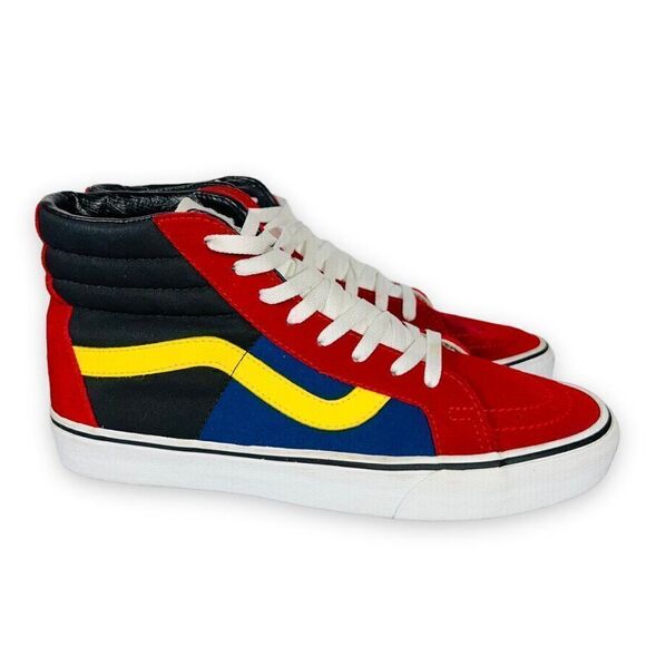 Vans SK8-Hi OTW Rally Red / Blue / Black / Yellow Men's 9 Women's 10.5 - Picture 4 of 11